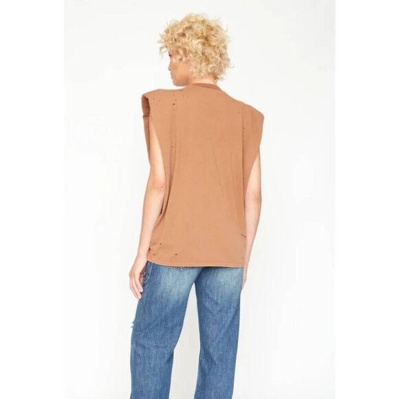 Sandrine Rose x Free People Shoulder Padded  Muscle Tank Sz M - Picture 2 of 8